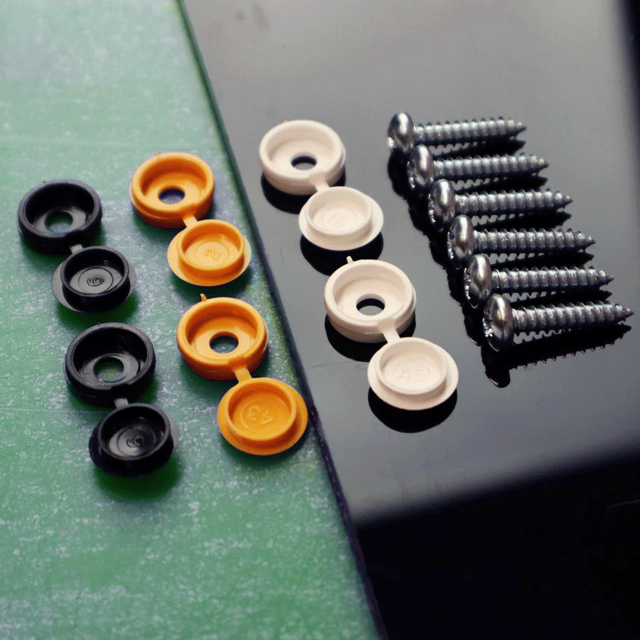 Number Plate Fixing Screws & Caps Pack