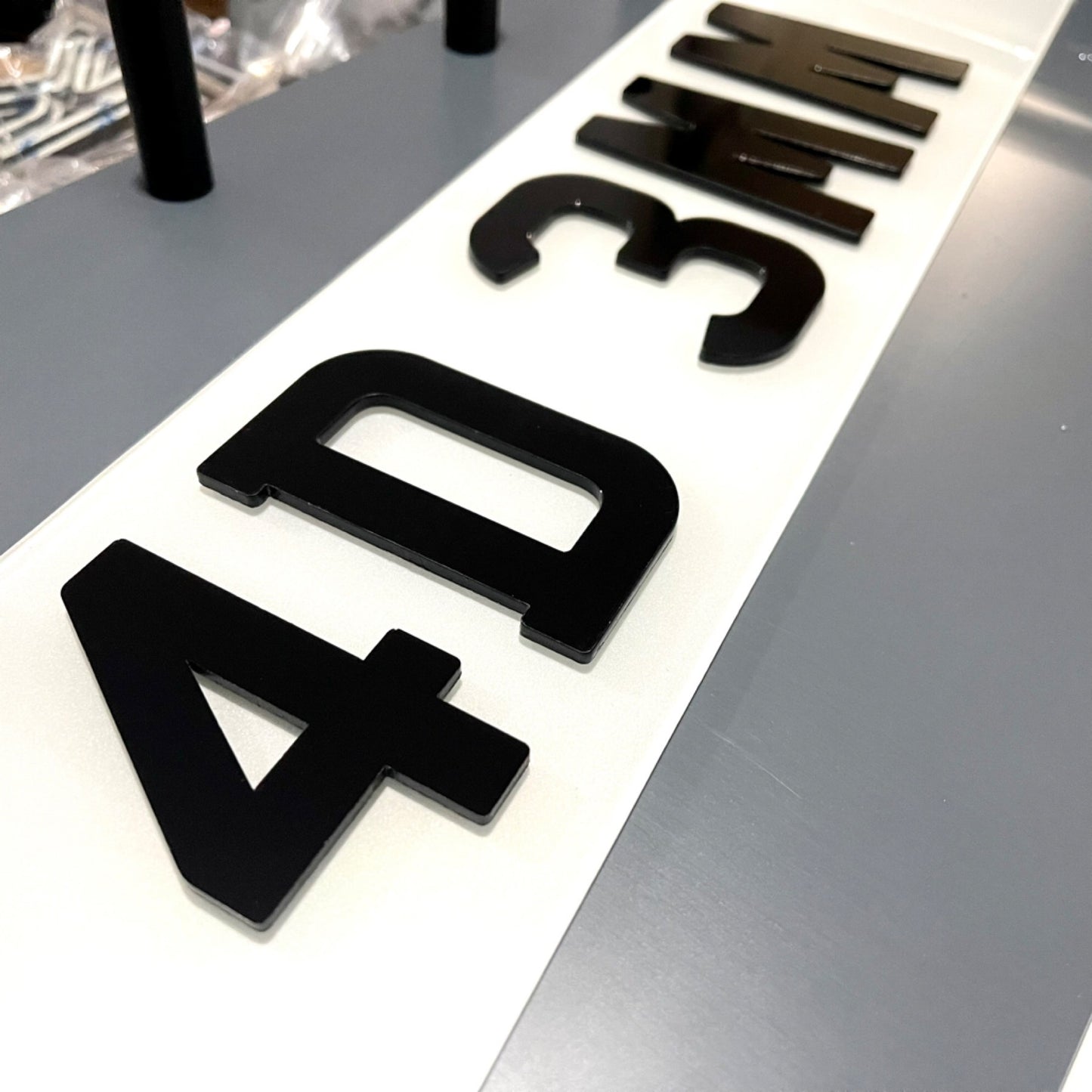 4D Acrylic Number Plate