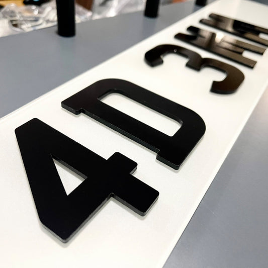 4D Acrylic Number Plate